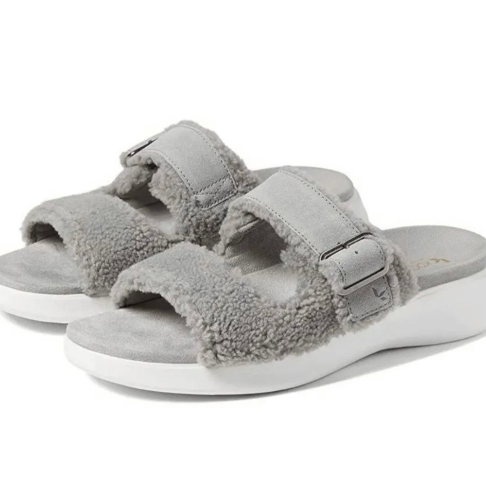Nib Koolaburra by UGG Womens Pasea Slide Sandal Slippers Grey